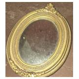 Ornate Oval Gold-Tone Mirror