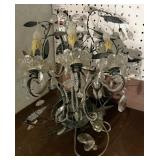 Crystal and Metal Candelabra Lamp