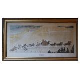 Framed Norman Rockwell Stagecoach Print