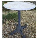Round Marble-Top Bistro Table