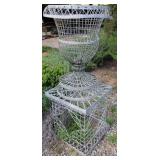 Wire Frame Planter and Base Set