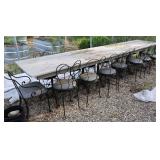 Rustic Table With 16 Chairs