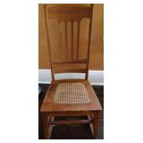 Oak Rocking Chair with Cane Seat