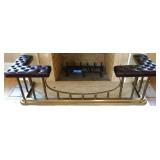 English Brass Fireplace Club Fenders