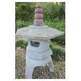 Concrete Pagoda Garden Sculpture