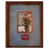 Framed Bastogne WWII Print and Stamp