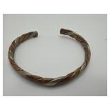 Metal Twisted Strand Cuff Bracelet, 6.5'