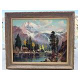 Signed Leonard Borman Oil on Board, Landscape