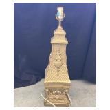 Ornate Table Lamp Base with Relief Decoration