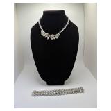 Eisenberg Rhinestone Necklace and Bracelet Set