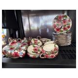 Italian Hand-Painted Tea Set by Fenice Albissola