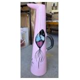 Signed Ruahy Pottery Vase with Fish Motif