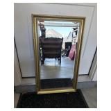 Rectangular Gold-Framed Wall Mirror, 19' x 34'