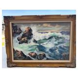 Signed Leonard Borman Oil on Board, Framed