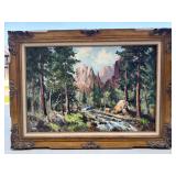 Signed Leonard Borman Oil on Board Landscape Paint