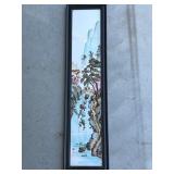 Framed Hand-Painted Ceramic Tile Wall Art