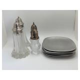 Metal Snack Plates and Glass Shakers