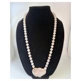 Rose Quartz Heart Pendant Necklace