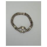 Vintage Garne Two-Row Rhinestone Bracelet