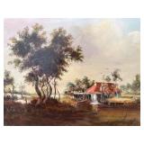 19' x 16' Signed Leonard Borman Oil on Board