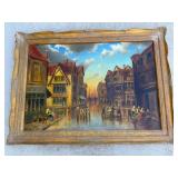 Signed Leonard Borman Oil on Board, 41' x 2' x 30'