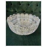 Hand-Cut Crystal Bowl with Intricate Design