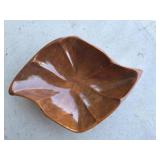 Hand-Carved Wooden Serving Bowl with Organic Shape