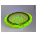 Murano-Style Uranium Glass Ashtray