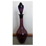 Amethyst Glass Decanter with Stopper