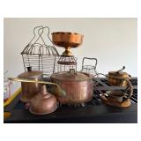 Copper and Wire Kitchenware Items
