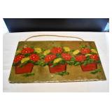 Vtg Hand Painted Slate Artwork