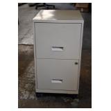 Light Metal 2 Drawer File Cabinet