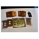 Wood and Brass Wall Plates