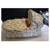 Vtg Baby Bassinet w/ Cover