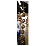 Awesome 6 Brass Sphere Hanging Lamp