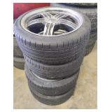 4 Milestar Tires and Wheels