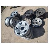14 Assorted 5 and 6 Lug Wheels