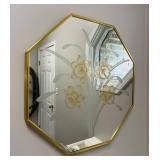 Octagonal Mirror w/ Floral Design 24ï¿½ï¿½x24ï¿½ï¿½