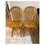 Oak Counter Stoolsï¿½17x17x43