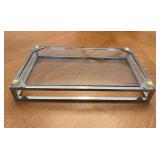 Herman Smith Glass w/Metal Tray