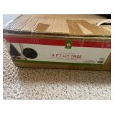 Vtg 4-Ft Lit Tree & Decor Pieces