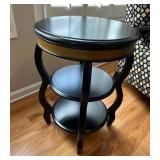 Black Accent Table W/Shelves 18ï¿½ï¿½x26.5ï¿½ï¿½