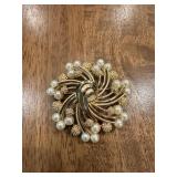 Gold-Tone Brooch with Pearlsï¿½2ï¿½