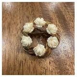 Vtg Gold-Tone Floral Broochï¿½1.5ï¿½