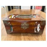 Vtg Chinese Lacquered Jewelry Boxï¿½11ï¿½5.5ï¿½5