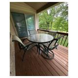 Patio Table With 4 Mesh Chairsï¿½48ï¿½27.5
