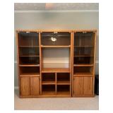 Vintage Oak Wall Unit Cabinet