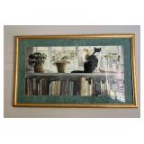 Framed Artwork of Cats by Window 42ï¿½ï¿½x25ï¿½ï¿½