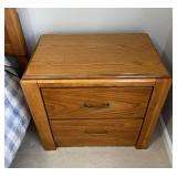 Oak Two-Drawer Nightstand 16ï¿½ï¿½x26ï¿½ï¿½x24ï¿½ï¿½