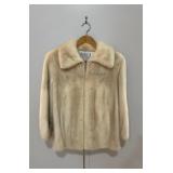 Vtg Volas Fur Coat Beige Medium